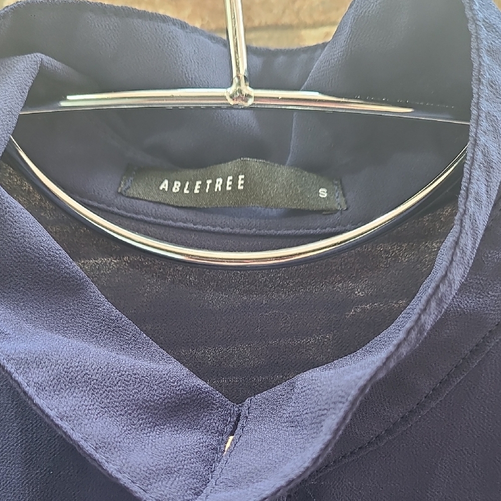 Chic Long Sleeve Navy Dress - Picture 3 of 12